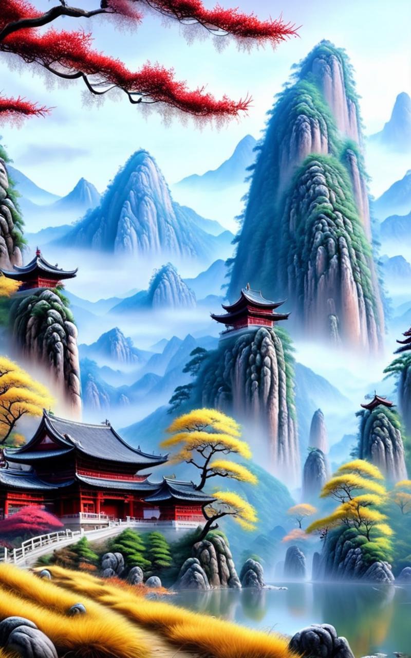 Ancient Chinese Scenery Background XL image by ronhong