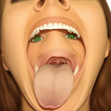 female mouth uvula