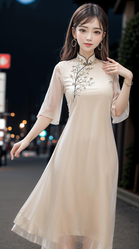 white dress, chinese clothes, 