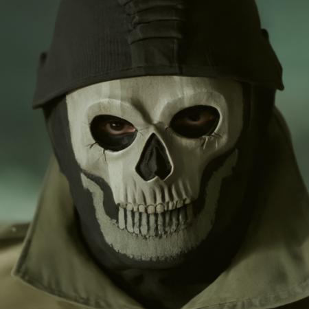 cinematic film still of closeup,Simon Ghost Riley a man in a skeleton mask and hood modern warfare style,solo,1boy,brown eyes,male focus,hood,blurry,mask,depth of field,blurry background,portrait,skull,realistic modern warfare style
<lora:Modern Warfare style:0.45> <lora:Simon Ghost Riley:1>, shallow depth of field, vignette, highly detailed, high budget, bokeh, cinemascope, moody, epic, gorgeous, film grain, grainy