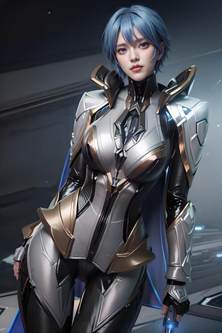 <lora:florentino_interstellar_council:0.5>, florentino_interstellar_council, looking at viewer, bangs, blue eyes, (1girl:1.2), closed mouth, blue hair, short hair, standing, looking at viewer, breasts, large breasts, very large breasts, cowboy shot, armor, shoulder armor, coat, facial hair, gauntlets, beard, mustache, long sleeves, jacket, weapon, boots, shiny, pants, black pants, cape, holding weapon, sword, white footwear, knee boots, outdoors, sky, day, cloud, wate, scenery, smoke, flying, science fiction, realistic, aircraft, space, vehicle focus, planet, spacecraft, military, cloudy sky, building, science fiction, city, realistic, aircraft, military vehicle, cityscape, spacecraft, earth