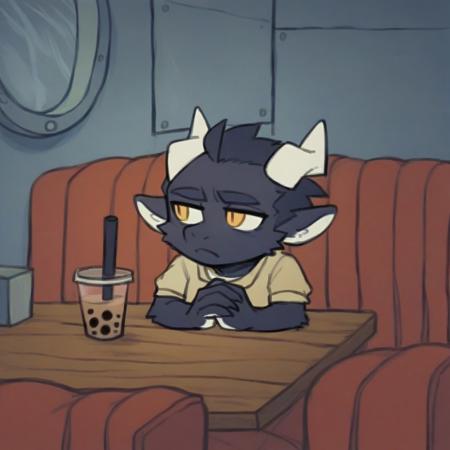 SpongeBob In diner | Concept pose Pony Diffusion SDXL