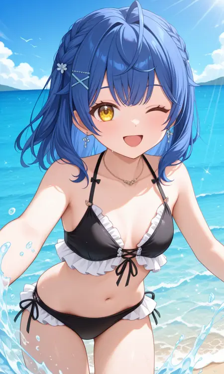 [Illustrious] Amamiya Kokoro(天宮こころ) - swimsuit outfit - Nijisanji