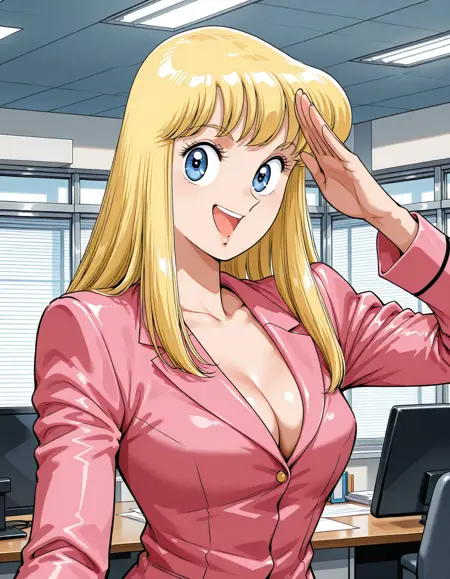 秋本・カトリーヌ・麗子(こち亀・漫画スタイル)/Reiko Catherine Akimoto(Kochikame comic style)