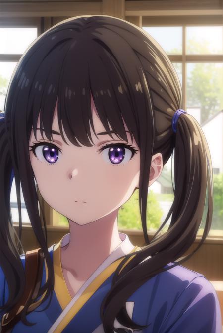 inoue takina, long hair, bangs, black hair, (purple eyes:1.2), inoue takina, long hair, bangs, ponytail, black hair, (purple eyes:1.2), inoue takina, long hair, bangs, twintails, black hair, (purple eyes:1.2), shirt, long sleeves, dress, ribbon, school uniform, white shirt, collared shirt, belt, neck ribbon, blue dress, green ribbon, pleated dress, grey dress, two-tone dress, blue belt, lycoris uniform, crop top, white socks, buruma, sports bra, sportswear, wristwatch, sports bikini, gloves, long sleeves, jacket, necktie, black gloves, collared shirt, belt, pants, vest, black jacket, black pants, formal, suit, red necktie, headset, black suit, earpiece, japanese clothes, kimono, apron, waist apron, blue kimono, waitress,