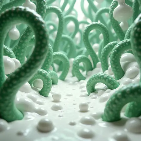 Green Tentacle White Slime - FLUX