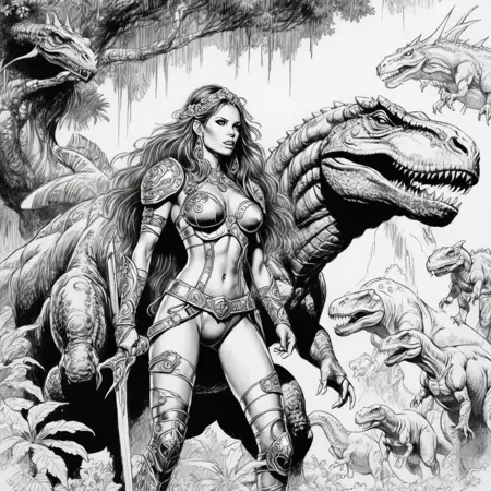 Boris Vallejo sketch fantasy Art-GMR