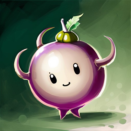 kawaii turnip, stylized game icon, by greg manchess, trending on artstation