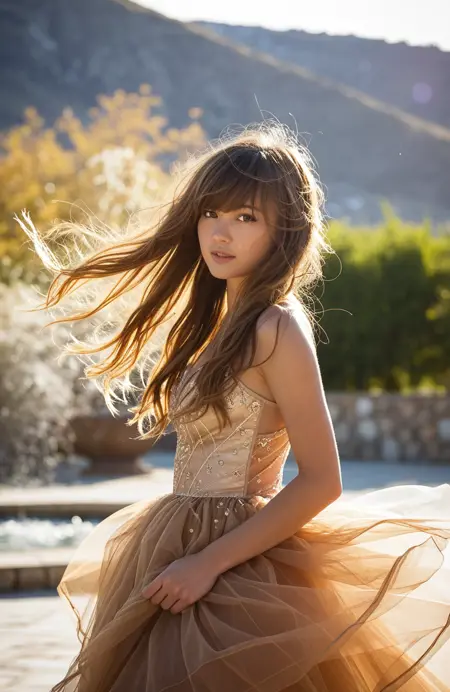 Gust of Wind - Hair and Clothing in Motion