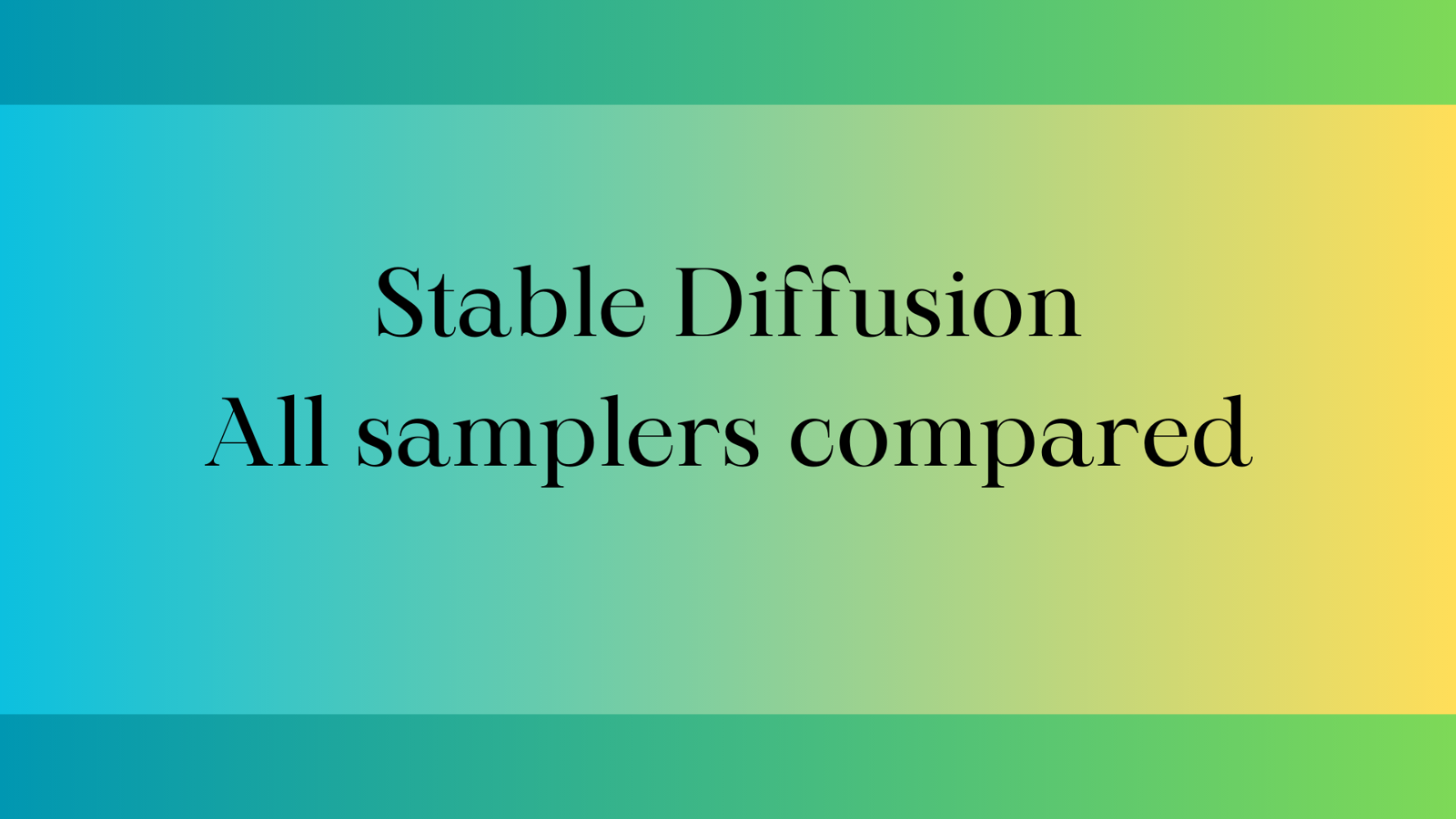 Stable Diffusion all samplers compared