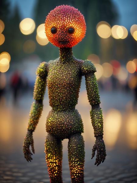 humanoid bokeh creature