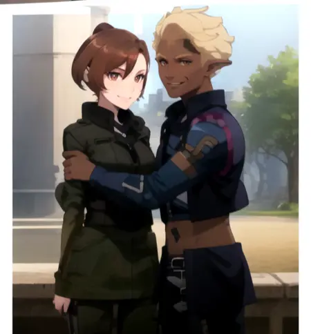 Komu x Shino Kuribayashi (Gate)