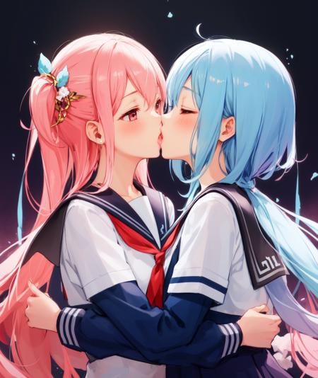 Anime Kisses (LoCon version) - v1, Stable Diffusion LyCORIS