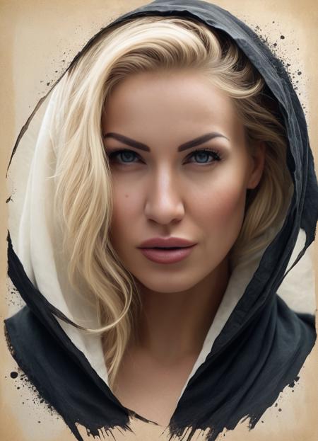 renaissance style sexy femme fatale 35yo,blonde cut hair,detailed skin pores,natural skin face,,beautiful style hair,beautiful eyes,detailed eyes,,blonde long hair,detailed skin pores,natural skin face,((looking at viewer)) . realistic, perspective, light and shadow, religious or mythological themes, highly detailed, cinematic still Ink illustration on parchment. A ghostly female . Prophet of Chaos Gods. Undead. light armor Canvas hoods. seductive. eroticism. Runic circle. Elements. Glowing eyes,Bokeh blur.woman 30 yo , emotional,harmonious,vignette,4k epic detailed,shot on kodak,35mm photo,sharp focus,high budget,cinemascope,moody,epic,film grain,grainy,abstract style Ink illustration on parchment,non-representational,colors and shapes,expression of feelings,imaginative,highly detailed,Ink illustration on parchment