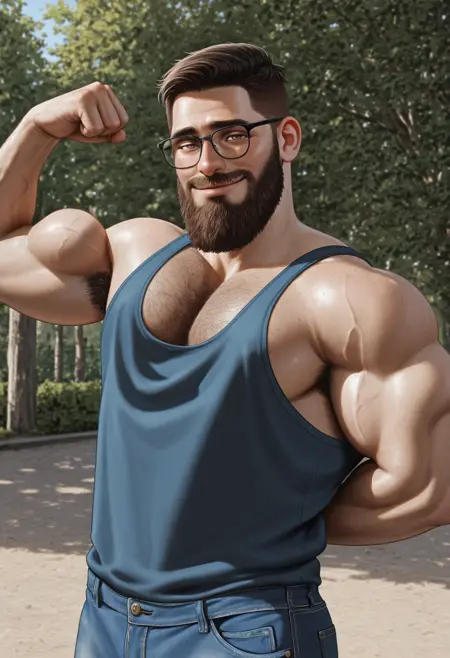 Barron Skye, Scottish cocky hipster jock - Original Character (Illustrious + PonyXL)