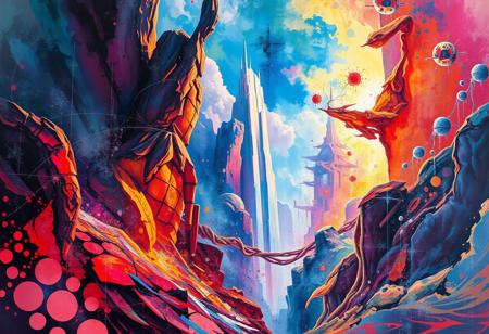 In the unpublished and breathtaking image (far beyond the unseeable) by john berkey, the essence of the Master's artistry shines through with remarkable clarity.  As your eyes wander across the canvas, you'll encounter a harmonious fusion of elements that defy convention and ignite the imagination. It is a visual symphony that stands as a testament to Berkey's boundless creativity. Vibrant and sublime colors dominate the image, bursting forth with a luminosity that captivates the viewer.