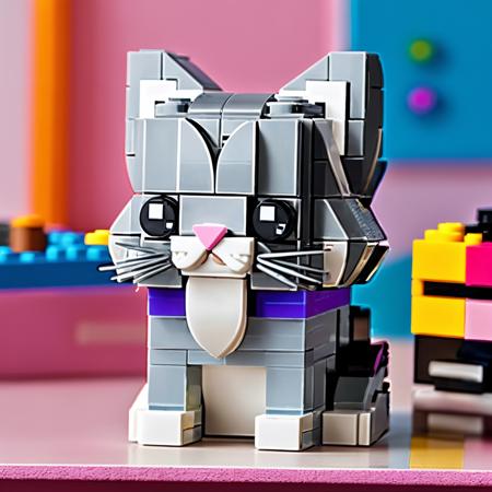 RAW photo,  LEGO BrickHeadz, <lora:lego_v1.1:0.8> a Persian cat, (high detailed skin:1.2), 8k uhd, dslr, soft lighting, high quality