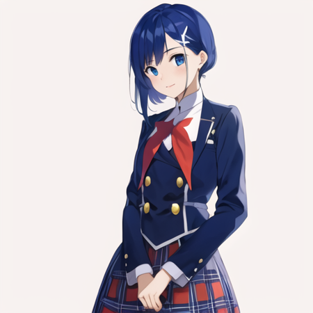 masterpiece, best quality, 1girl, ichigo,  hairclip, uniform, <lora:qqq-ichigo-v1:0.8>