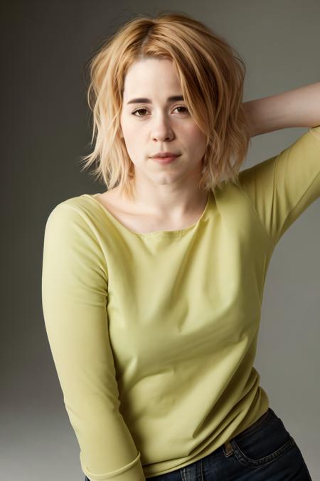 alicewetterlund, woman, close-up portrait, highly detailed, ultra realistic,  short blonde hair, gradient background, sweater,
<lora:AliceWetterlundSD_v1:0.8>