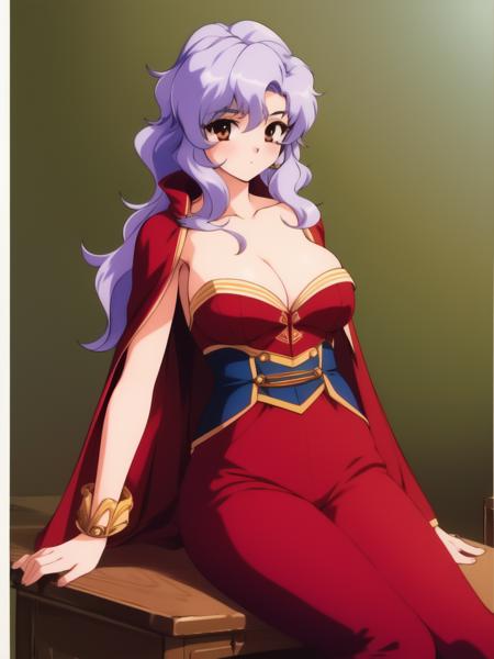 Sherry, 1girl, soro, long hair, purple hair, green eyes, large breasts, hair between eyes Sherry, 1girl, soro, long hair, purple hair, green eyes, large breasts, hair between eyes  1990s \(style\), anime, retro artstyle,