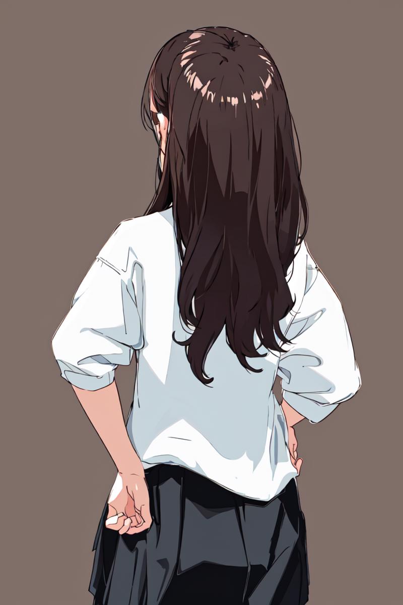 back view (後ろ姿LoRA) 【anime style】 image by erimaki