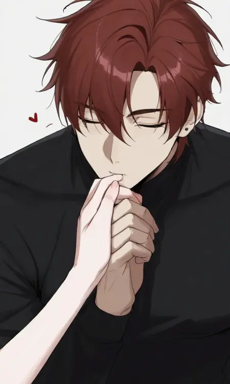 Male kiss fingers/hads POV
