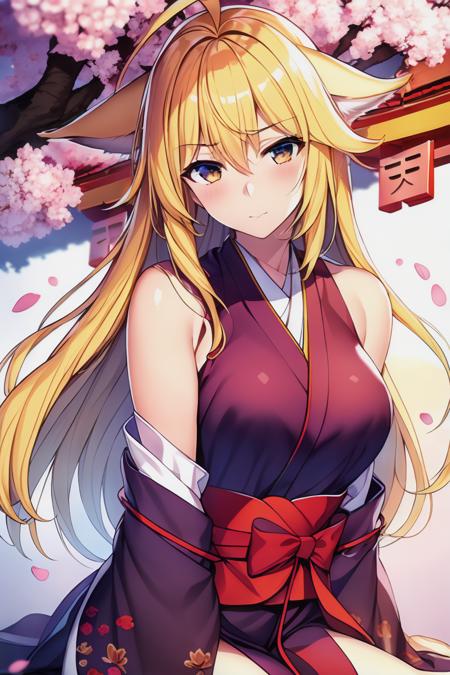 (white hair:1),face lighting,bright backlight,medium breasts,super high resolution,best quality,Photos,4k,(Realistic:1.2),huyao,1 girl,(fox ear:0.9),long hair,blonde hair,red hanfu,ahoge,era droop,cute,cosplay,light makeup,(sit on the ground:1.2),slender waist,cherry blossom-filled shrine,serene expression,surrounded by floating maple leaves,
<lora:huyao_10:0.9>,