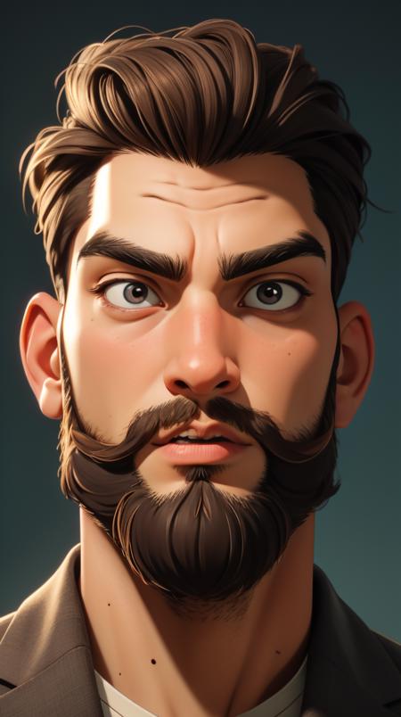 just face  young man with beard