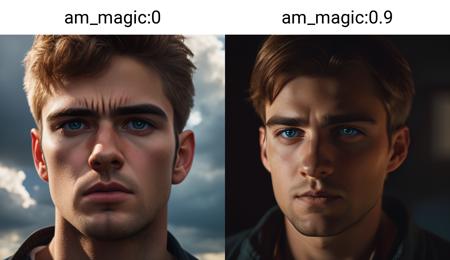 portrait, (clouse-up:1.4), best quality, masterpiece, (photorealistic:1.4), 1boy, man, (looking at viewer:1.3), bald, dramatic lighting, epic look <lyco:am_magic:0>