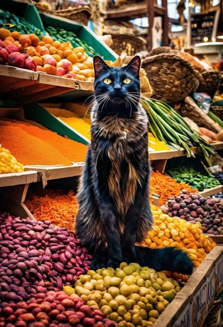 Sure, creating a mercat would involve combining the characteristics of a market with those of a cat. The mercat could be a whimsical and imaginative creature that embodies the spirit of exploration and trade. It might have a playful nature, be excellent at bargaining, and have a love for all things food-related. Its fur could be a vibrant array of colors, making it stand out in any marketplace. Overall, the mercat would bring a sense of charm and magic to any trade encounter.