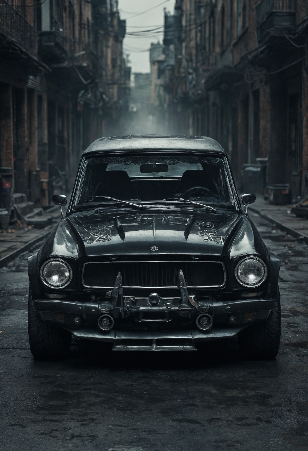 Gothic style <lora:Eddie Mendoza CLIP-000005:1>,car,motor vehicle,ground vehicle,vehicle focus,concept art,rotary symmetrical [3],Eddie Mendoza, . Dark, mysterious, haunting, dramatic, ornate, detailed
