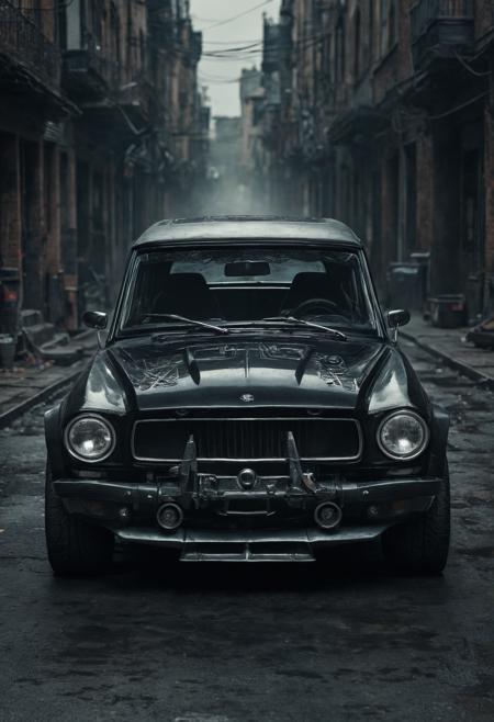 Gothic style <lora:Eddie Mendoza CLIP-000005:1>,car,motor vehicle,ground vehicle,vehicle focus,concept art,rotary symmetrical [3],Eddie Mendoza, . Dark, mysterious, haunting, dramatic, ornate, detailed