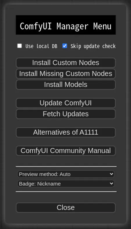 ComfyUI Manager