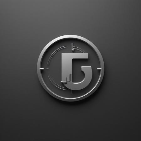 Corporate logo for the word "CIG", reflecting its work in generating dark images of dystopian realities with AI, minimalist, grey tones, pale metals, a flash in the I