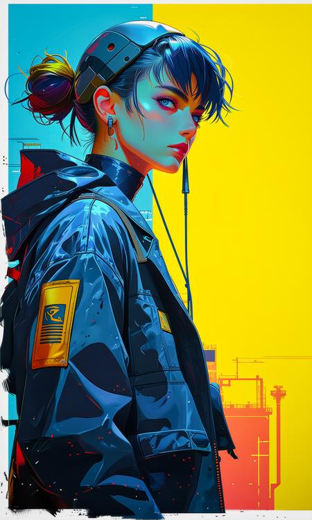 ORIGINAL PROMPT: 90s science fiction anime in the style of cowboy bebop, moebius, done as graphic novel art, using complementary color palette.A depiction of the Cowboy Bebop anime character, Ein.
PRODUCTION PROMPT: Original prompt was used. <lora:cg_concept_style:0.64> <lora:dr_diffusion_negative_detail_enhancer_pnte_2_0:-0.42>