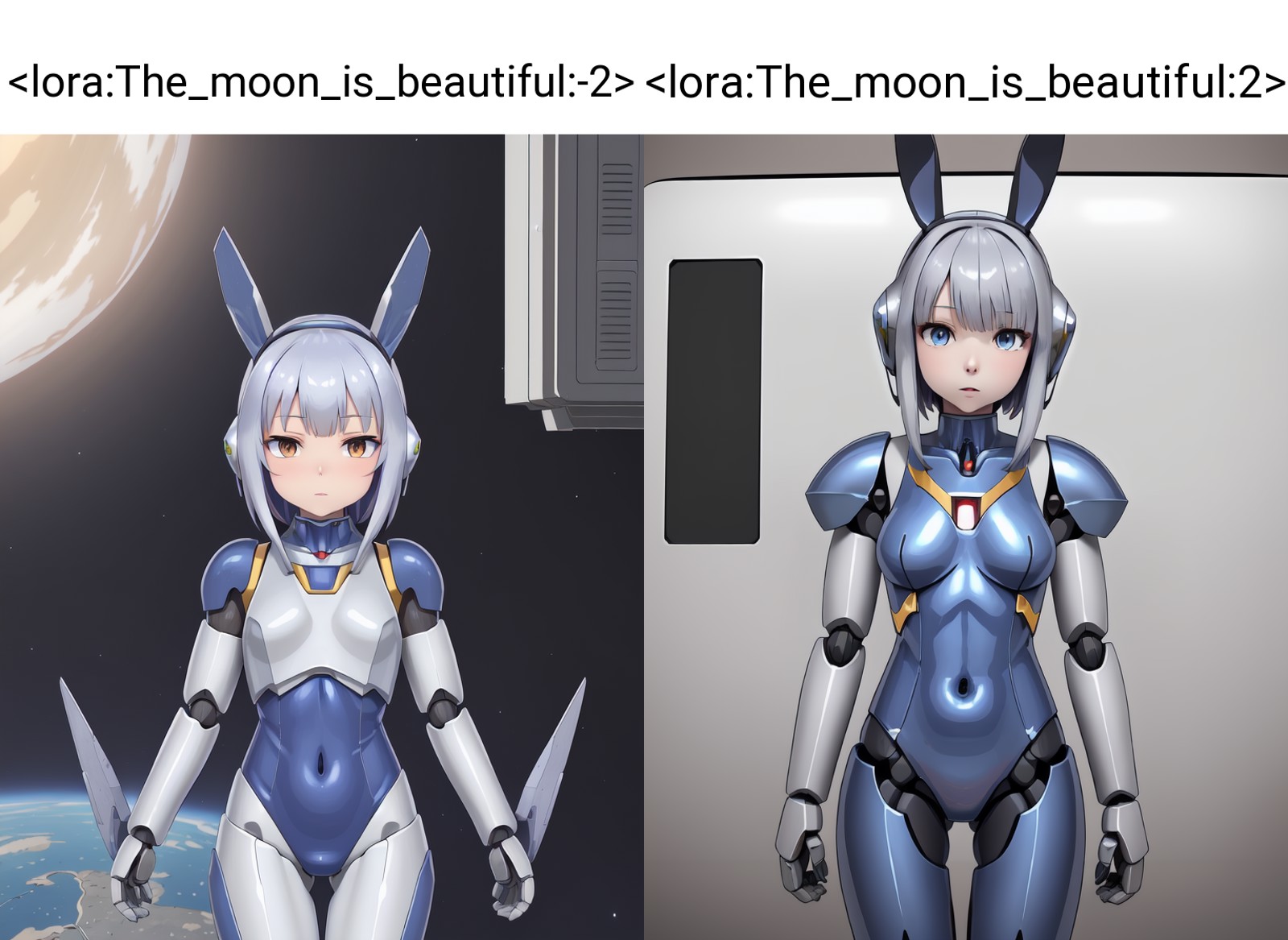 <lora:The_moon_is_beautiful:-2>, (no_humans:1.3), (satellite_armor:1.2),(satellite_weapon:1.2), blue_skin, (mecha_bunny ea...