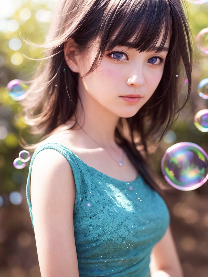 (best quality, masterpiece:1.2),ultra detailed,(photo realistic:1.4),solo,cute girl,beautiful eyes,light_particles,<lora:K...