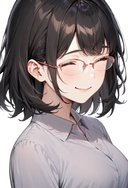 halfrim metal frame glasses1 SDXL
