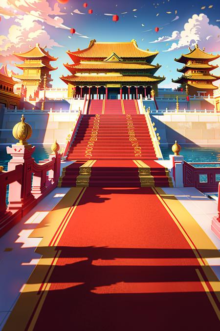 East Asian architecture, Chinese imperial palace, game scenes