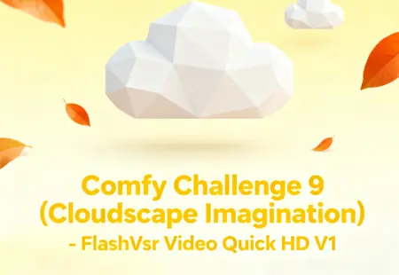 Comfy Challenge 9 (Cloudscape Imagination) - FlashVsr Video Quick HD V1