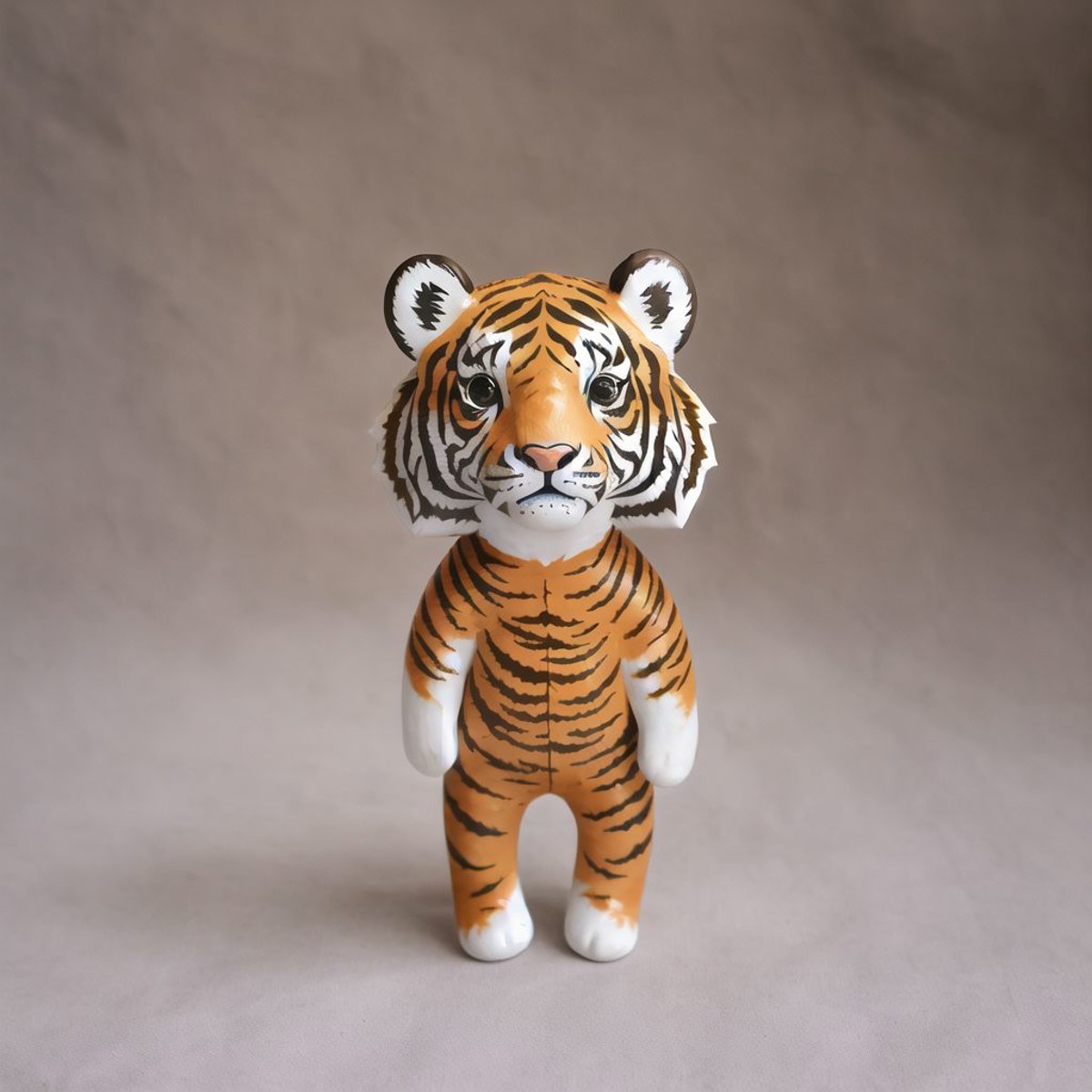 <lora:vallavica_animals:1.2>, vallavica_animals, porcelain animal, ceramic figurine, chibi, cute,  animal costume, brown e...