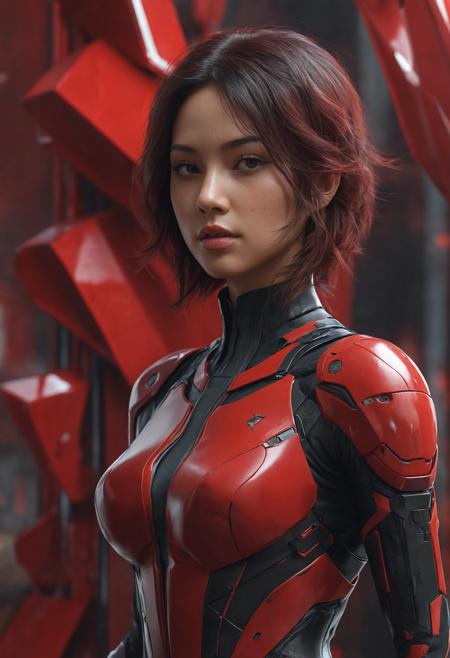 Abstract style <lora:Eddie Mendoza CLIP-000005:1>,concept art,cgsociety 9,cgsociety,octane 3 d rendered,accents of red [5],Eddie Mendoza, . Non-representational, colors and shapes, expression of feelings, imaginative, highly detailed
