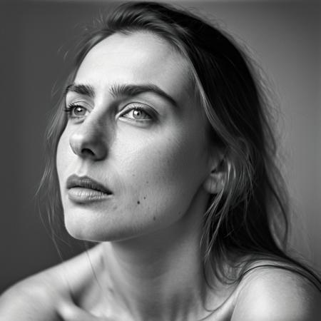 kiev80 A 25-year-old woman, radiating effortless natural beauty—she has never tried to be perfect, and that is precisely what makes her so captivating. Her gaze is deep, full of unspoken stories, as if she holds secrets only the right eyes could ever read. The light gently kisses her skin, sculpting her cheekbones with soft drama, while shadows embrace her contours like a masterpiece carved from marble.
Her lips are slightly parted, not posed, but caught in a fleeting moment—perhaps she is about to speak, or lost in a thought only she understands. Her hair falls in natural waves, a few strands escaping to catch the light, creating an ethereal glow. The background fades into a soft blur, ensuring that nothing distracts from the quiet intensity of her presence.
This is not just a portrait of beauty, but of character—a woman who is not merely seen, but felt. Her aura goes beyond perfection; she is not flawless, but real. And that, more than anything, makes her unforgettable. A portrait that lingers. A gaze that never lets go.