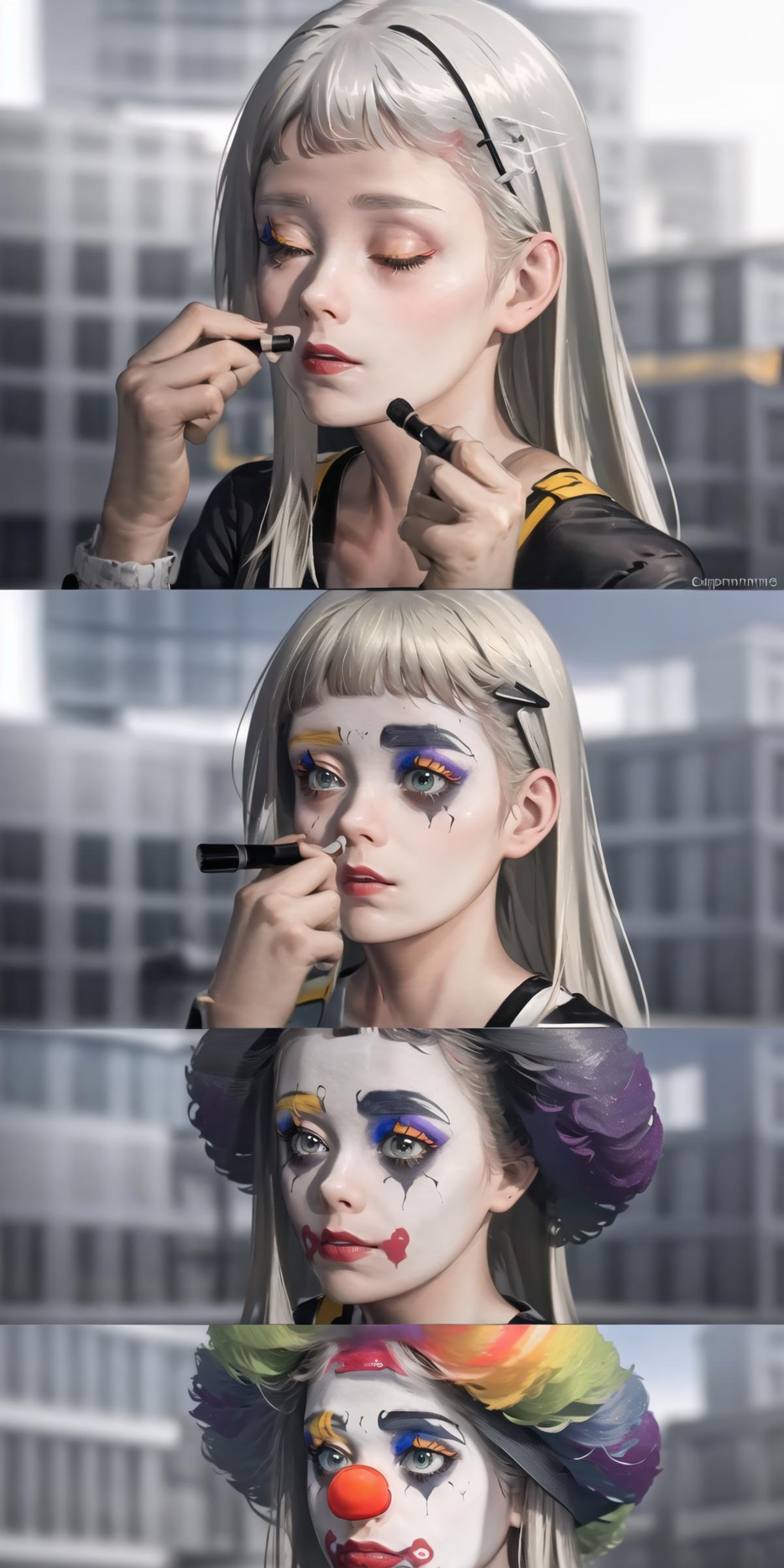Putting On Clown Makeup Meme | Concept LoRA image by Jelosus1