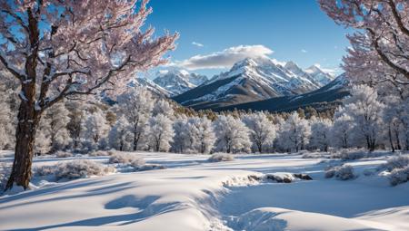 ((masterpiece:1.4,best quality)), cloud,   outdoors
(snowy mountains), spring glade, scenery, sky,
(noon:1.4), high detail, abundant, 8k, high detail, wallpaper