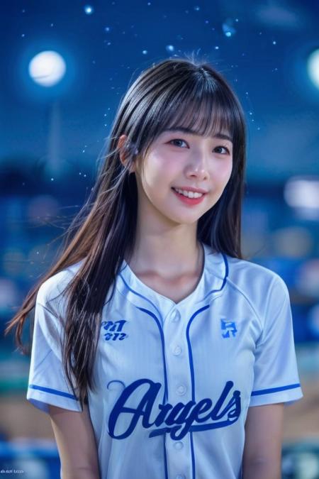 nice hand,perfect hand, <lora:GoodHands-beta2:1>
PENGJOYCE ,<lora:joyce:0.7>,glowing eyes,1girl,long hair,(WHITE BASEBALL cheerleader uniform),solo,baseball stadium,(night sky:1.3),SMILE,(looking at viewer:1),realistic,medium breasts,best quality,masterpiece,an extremely delicate and beautiful,CG,unity,8k wallpaper,Amazing,finely detail,masterpiece,official art,extremely detailed CG unity 8k wallpaper,incredibly absurdres,huge filesize,ultra-detailed,highres,extremely detailed,beautiful detailed girl,realistic,full frontal,light contrast,<lora:LCM-LoRA_sd15:1>, <lora:add_detail:0.5>