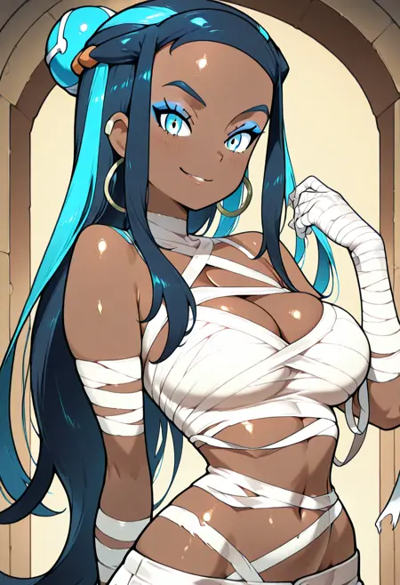 Nessa Mummy: Wrapped Beauty | ルリナ (Pokemon) [Illustrious]