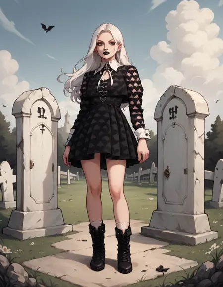 🖤Gothic Hearts Wednesday Dress ~ PONY XL and SD 1.5🖤