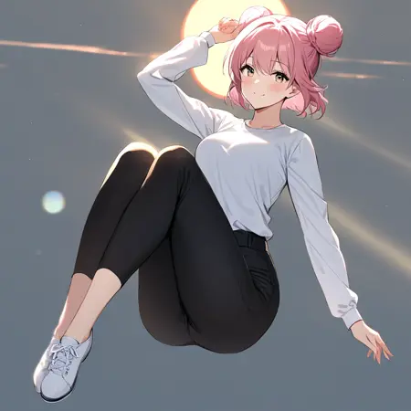 Sitting jump pose