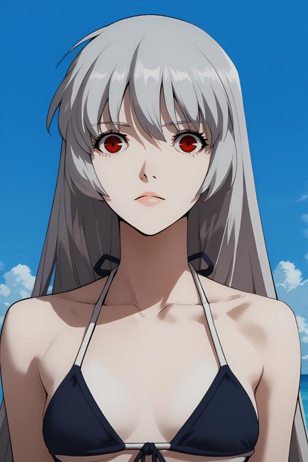 aalice,white hair,long hair,red eyes,